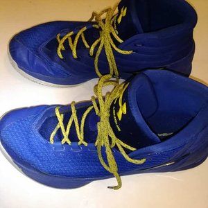 Size 10 -Under Armour Mens Curry 3 1269279-400 Blue Basketball Shoes Sneakers